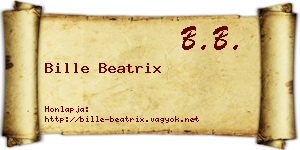 Bille Beatrix névjegykártya